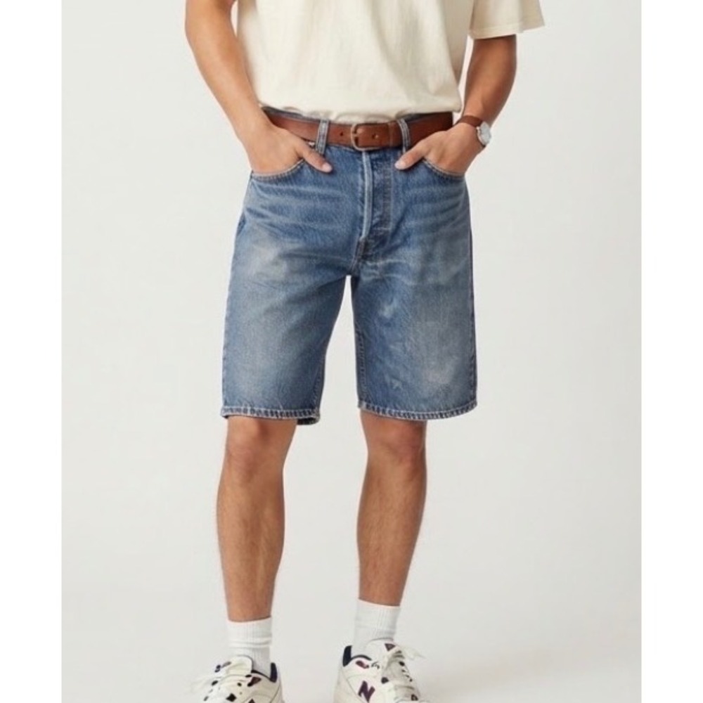 Levis 469 Mens Denim Shorts Blue Medium Wash Jorts 30 Waist Vintage Style